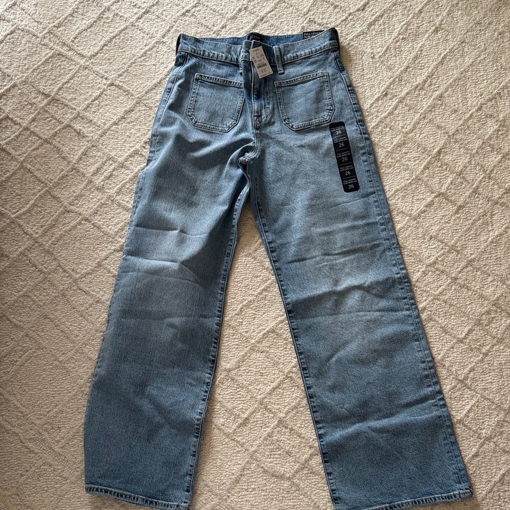 Full length slim wide leg, J.Crew women’s jeans